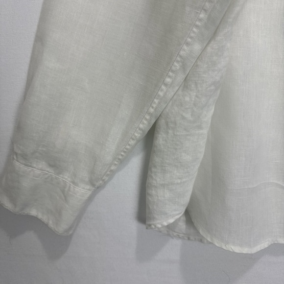 Lauren Ralph Lauren Beige 100% Linen Button Down Dress Shirt Men's XL Style - Picture 5 of 13